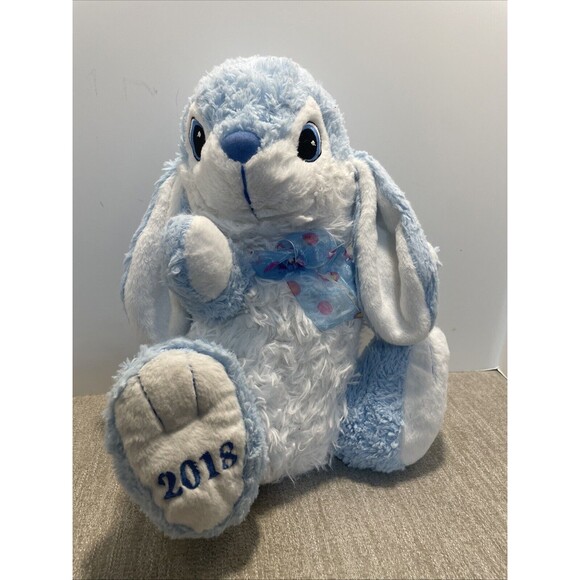 Dan Dee Collectors Edition 13 Inch 2018 Blue Bunny Plush Stuffed Rabbit - Picture 1 of 8